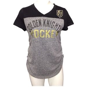 Women's Golden Knights Hockey Tee - Gray and Black